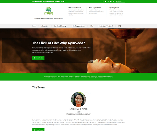 Ayurlife portfolio